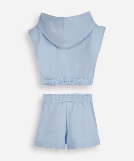 conjunto infantil de algodão hello kitty azul