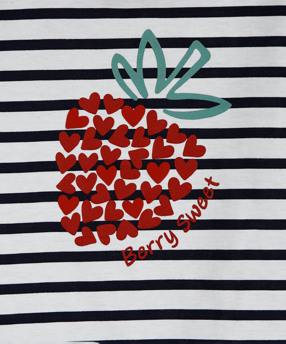 blusa infantil de algodão listrada azul