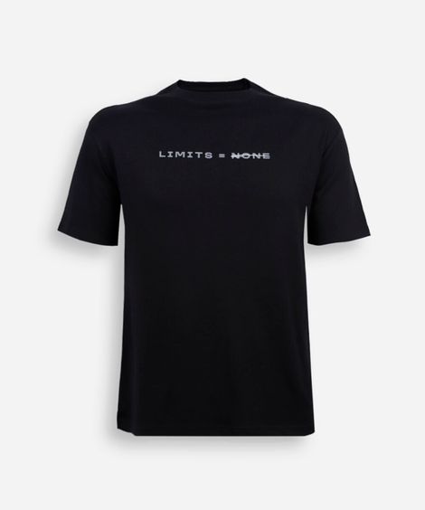 camiseta juvenil com algodão estampada preta