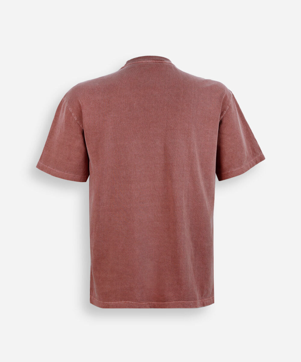 camiseta juvenil de algodão estampada estonada vermelha