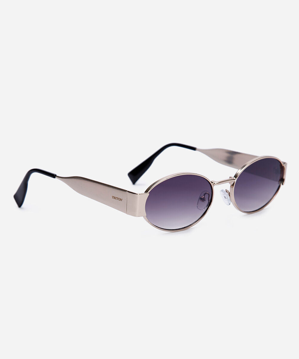 óculos de sol oval triton dourado