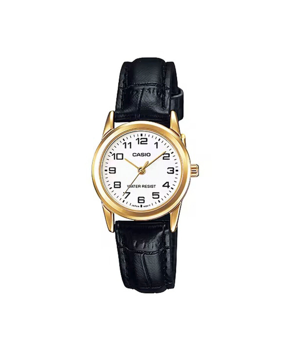 relógio feminino casio analógico ltp v001gl 7budf dourado