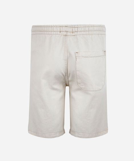 bermuda juvenil de algodão com amarração off white