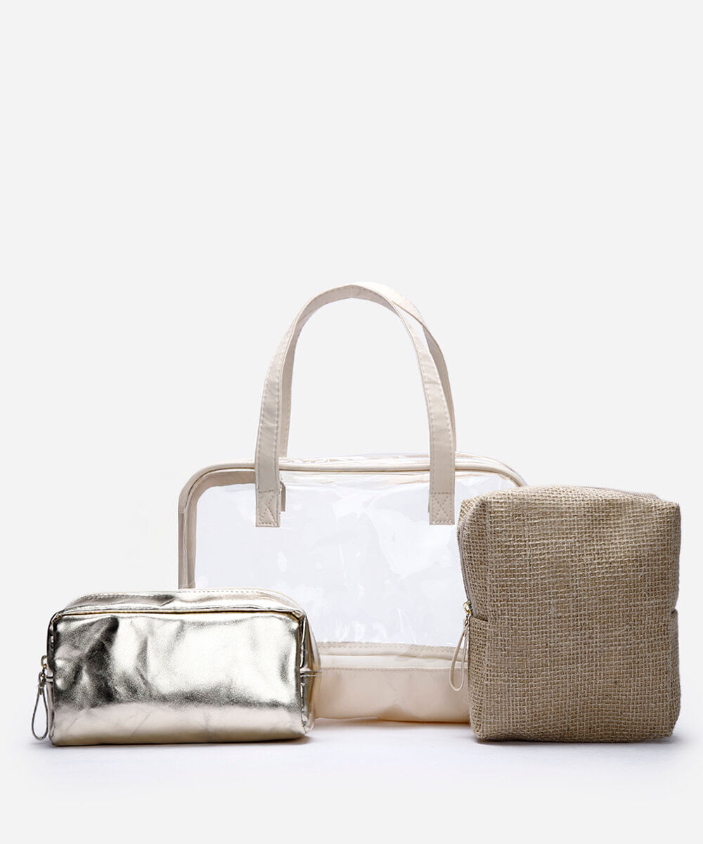 kit de 3 nécessaires  off white