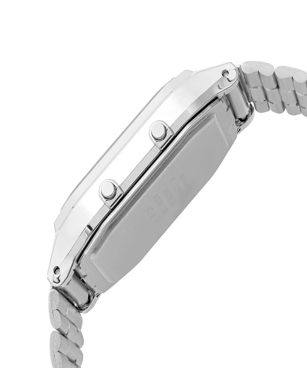 relógio masculino casio analógico digital aq 230a 7dmq prateado