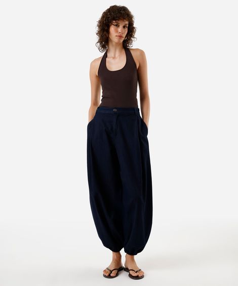 calça aladim feminina jeans azul