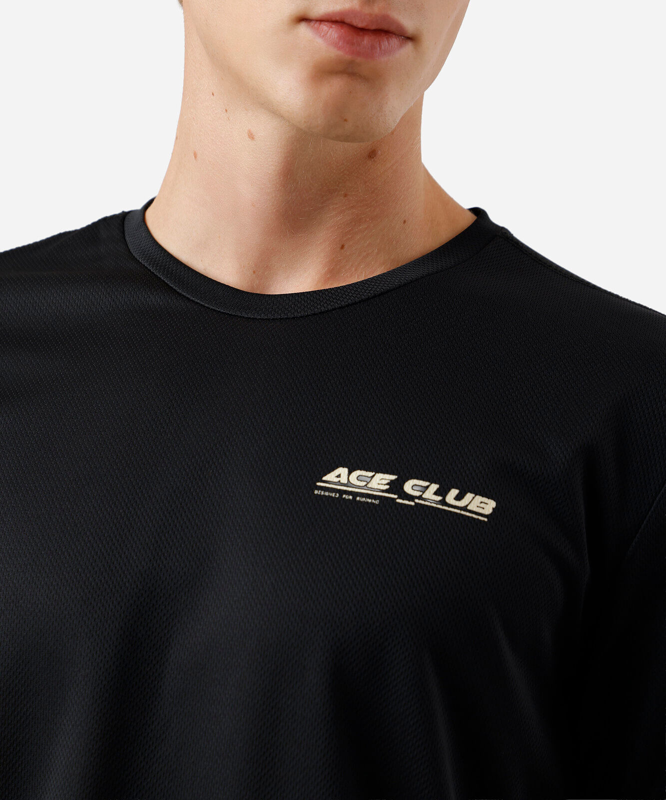 camiseta masculina esportiva ace estampa refletiva preta