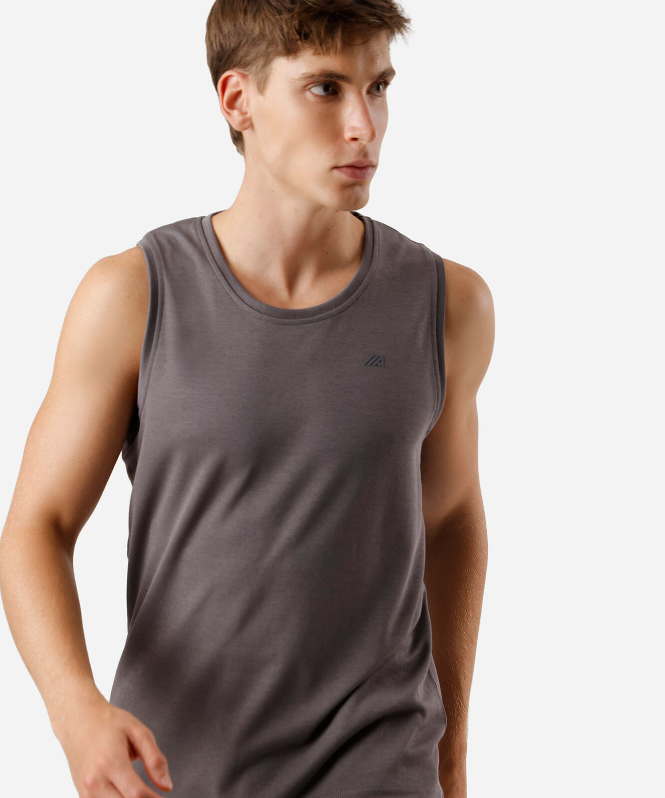regata comfort masculina de algodão dry cinza