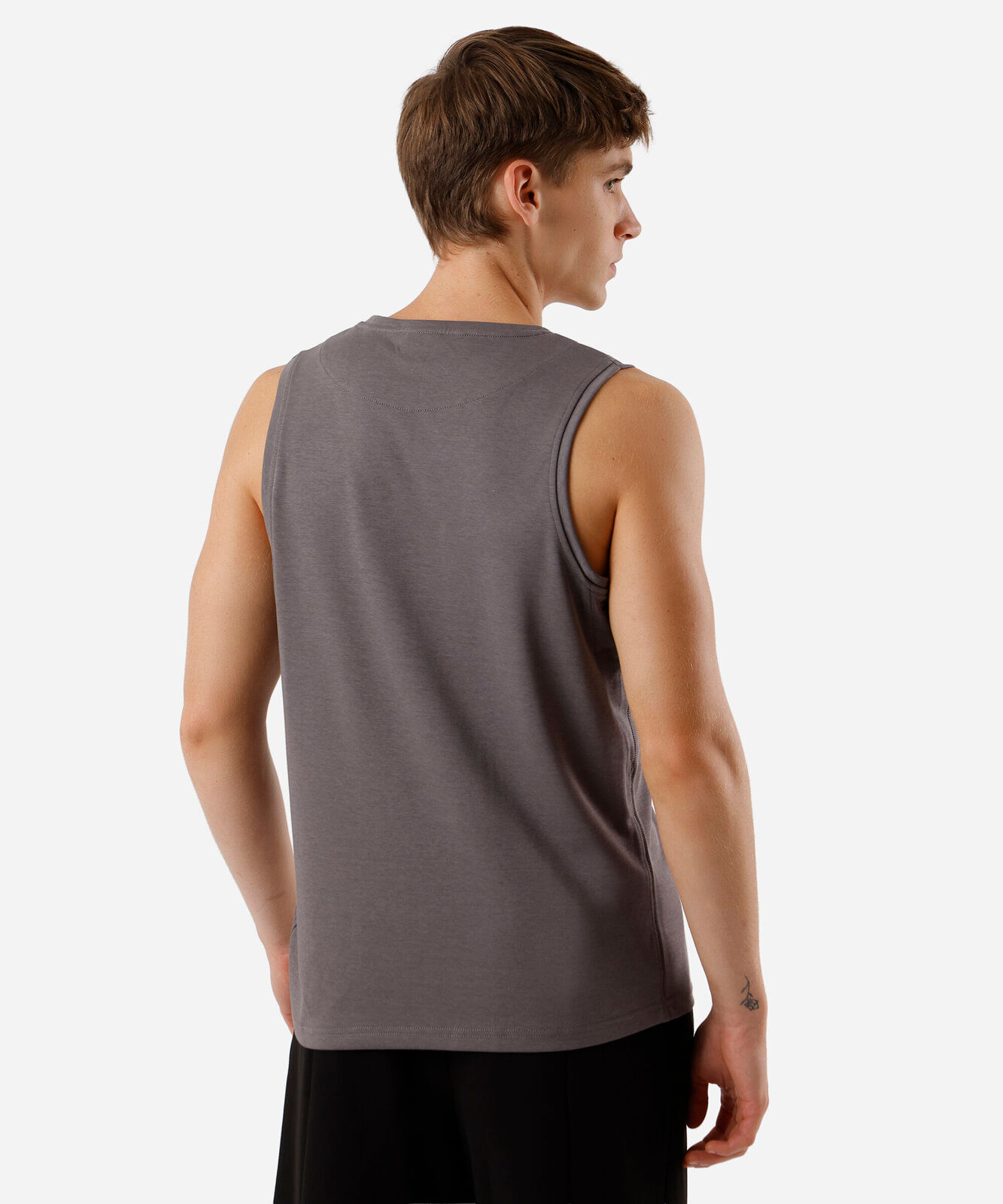 regata comfort masculina de algodão dry cinza