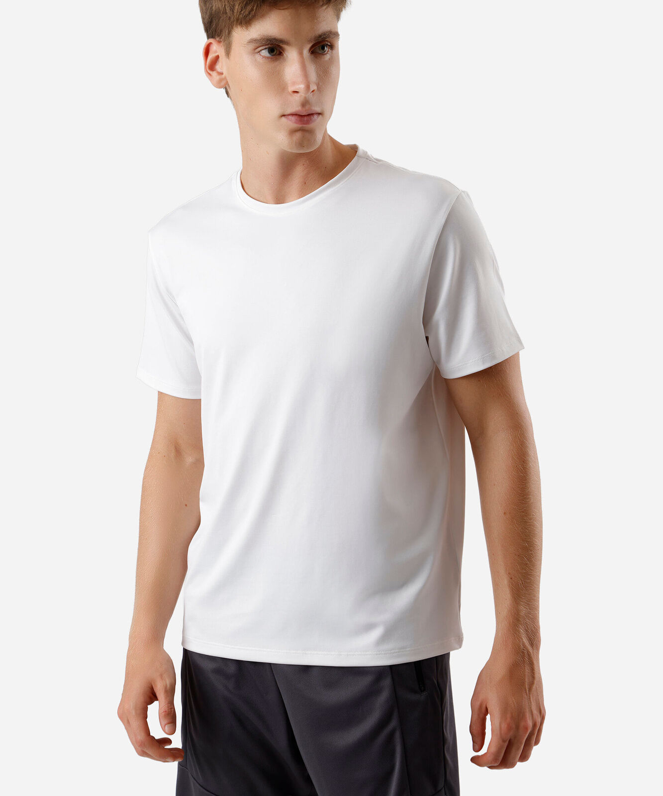 camiseta esportiva masculina manga curta branco