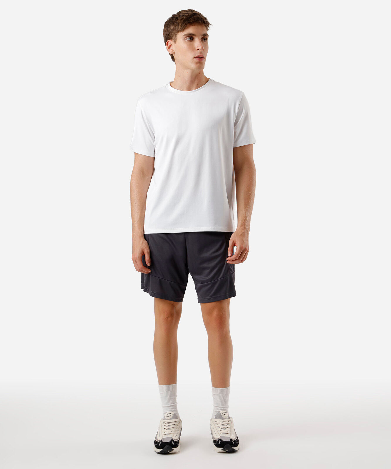 camiseta esportiva masculina manga curta branco