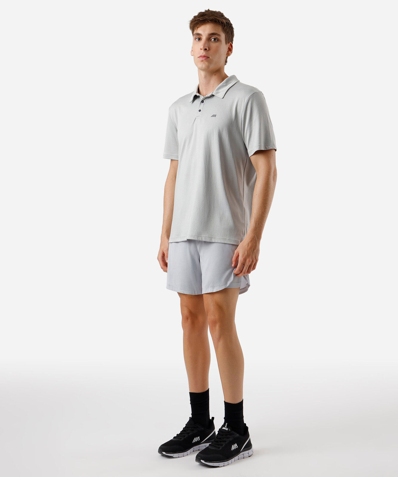 shorts masculino esportivo cinza