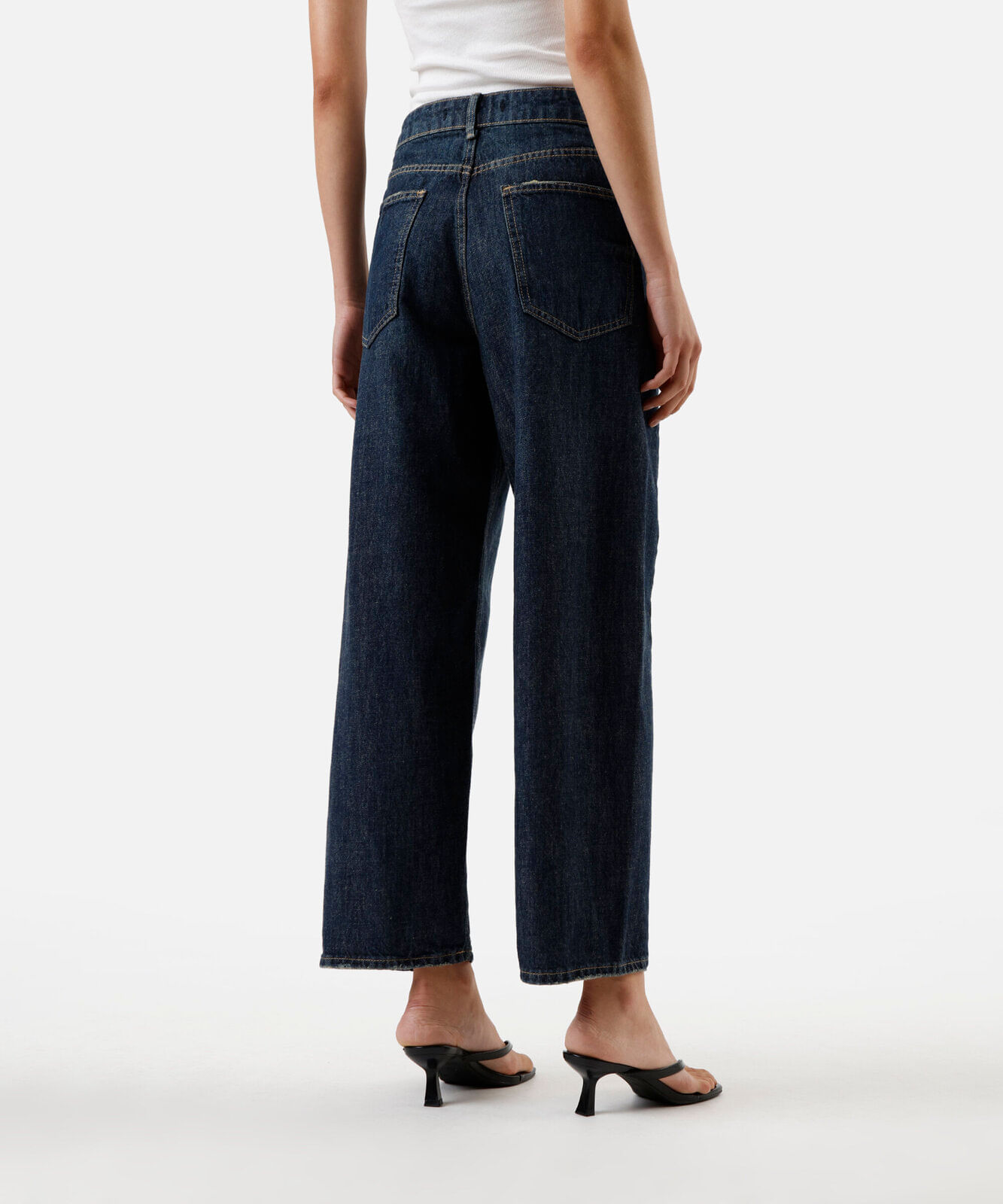 calça baggy feminina jeans cintura média azul