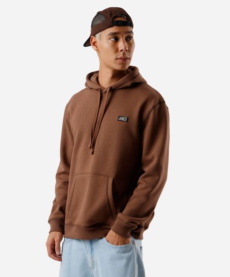 blusão masculino de moletom com capuz marrom