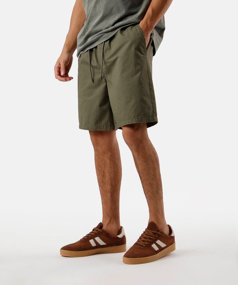 bermuda relaxed masculina de algodão verde
