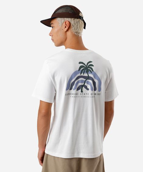 camiseta masculina estampada state of mind off white