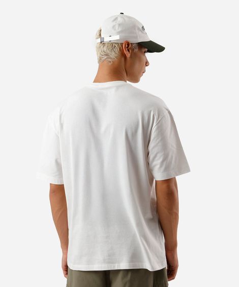 camiseta masculina de algodão estampada off white
