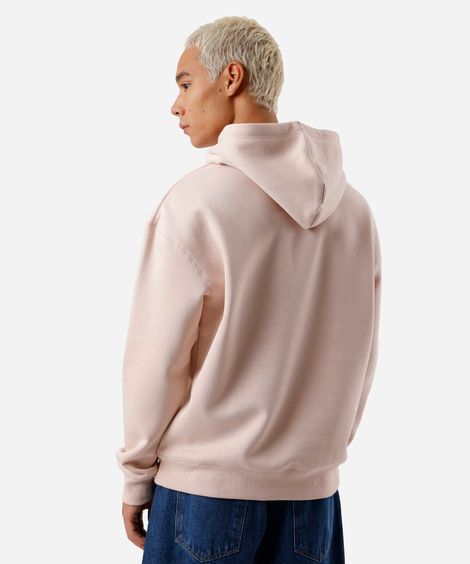 blusão masculino de moletom com capuz oversized rosa