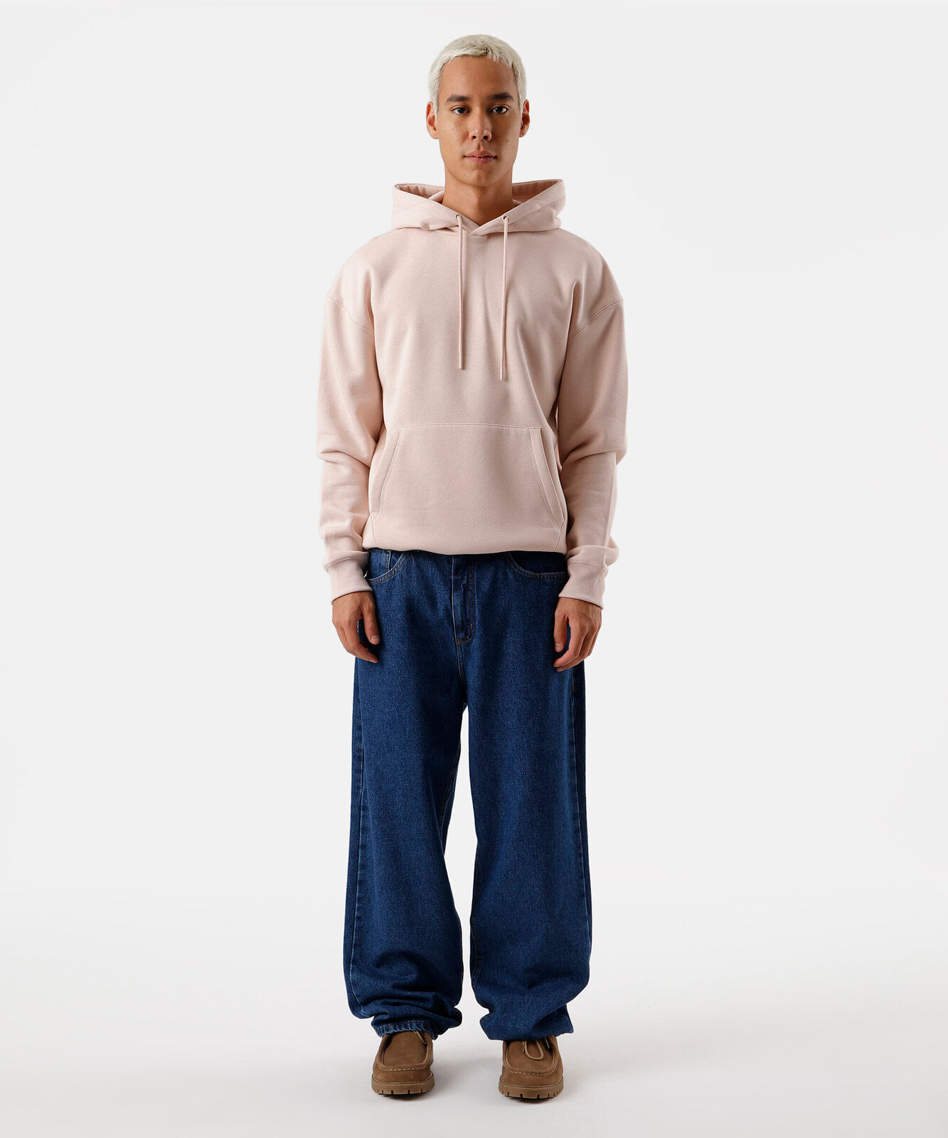 blusão masculino de moletom com capuz oversized rosa