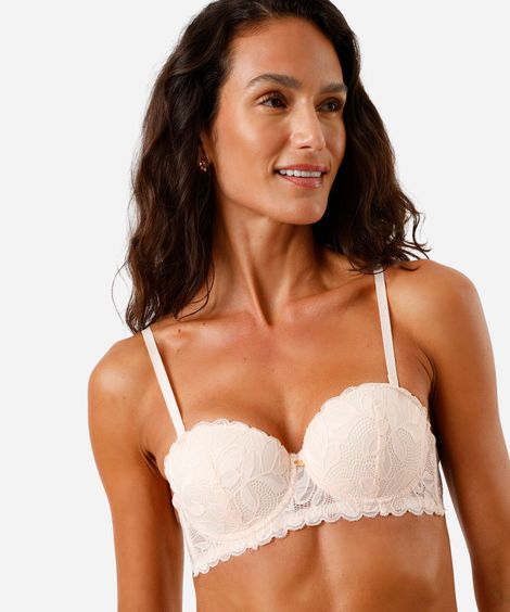 kit de 2 sutiãs meia taça feminino de renda alças removíveis colorido