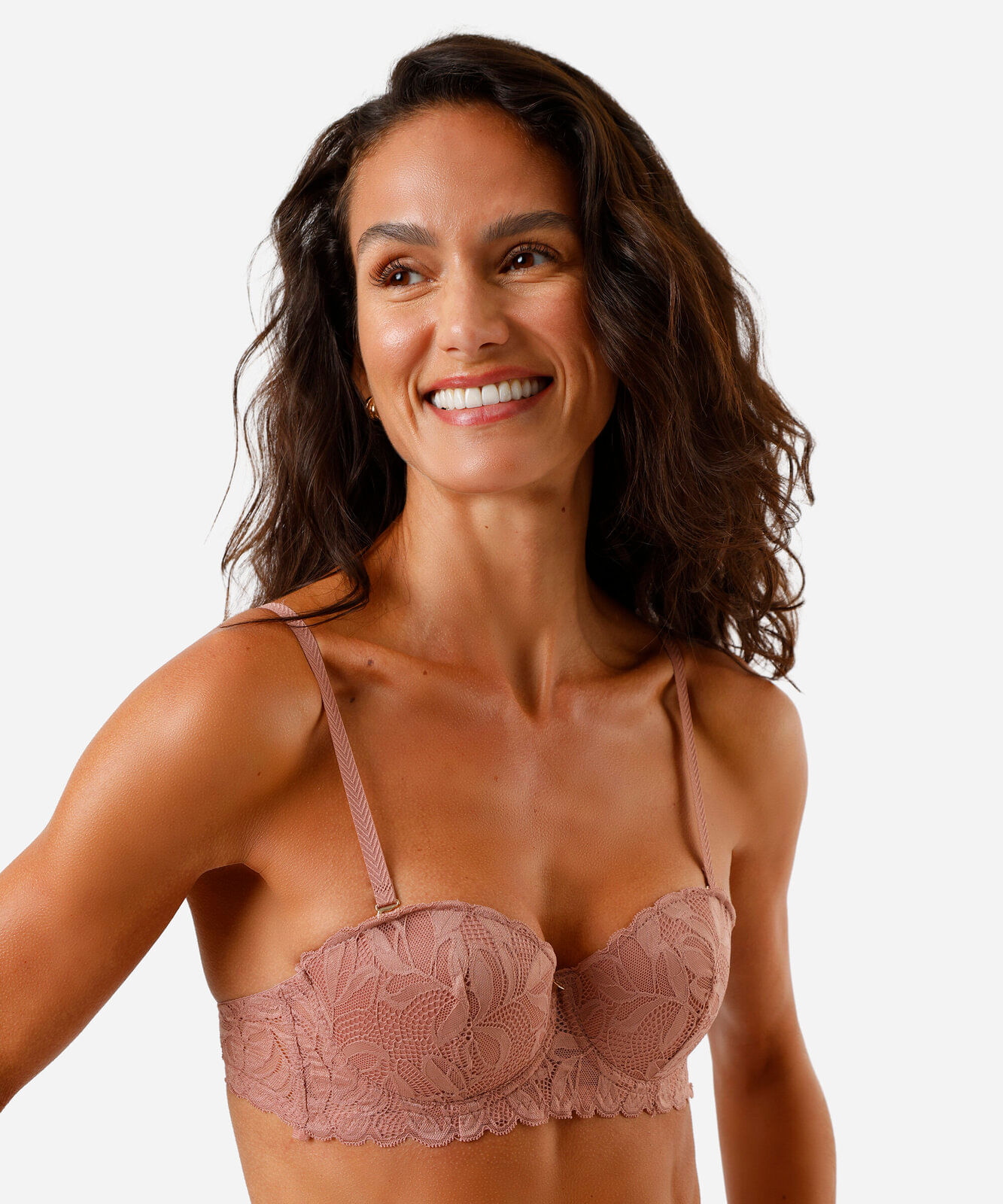 kit de 2 sutiãs meia taça feminino de renda alças removíveis colorido