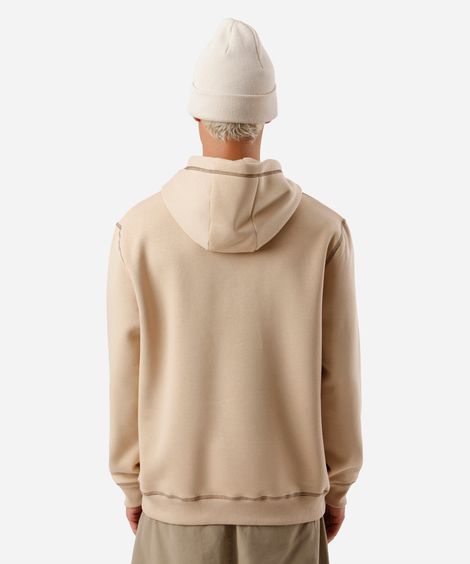 blusão masculino de moletom com capuz bege