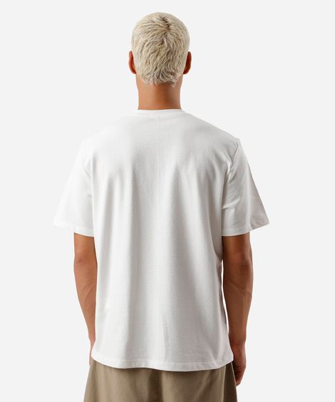 camiseta masculina de algodão estampada off white