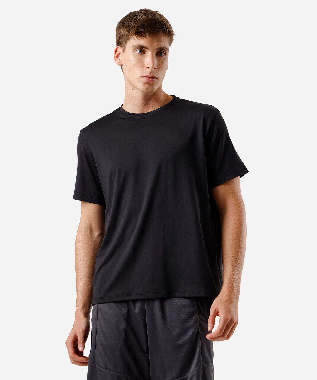 camiseta esportiva masculina manga curta preto