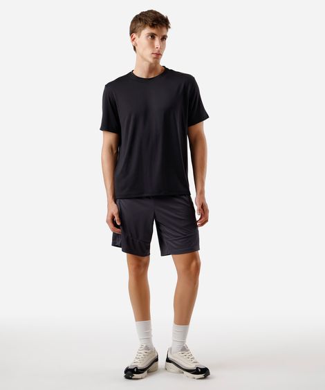 bermuda masculina com recortes cinza