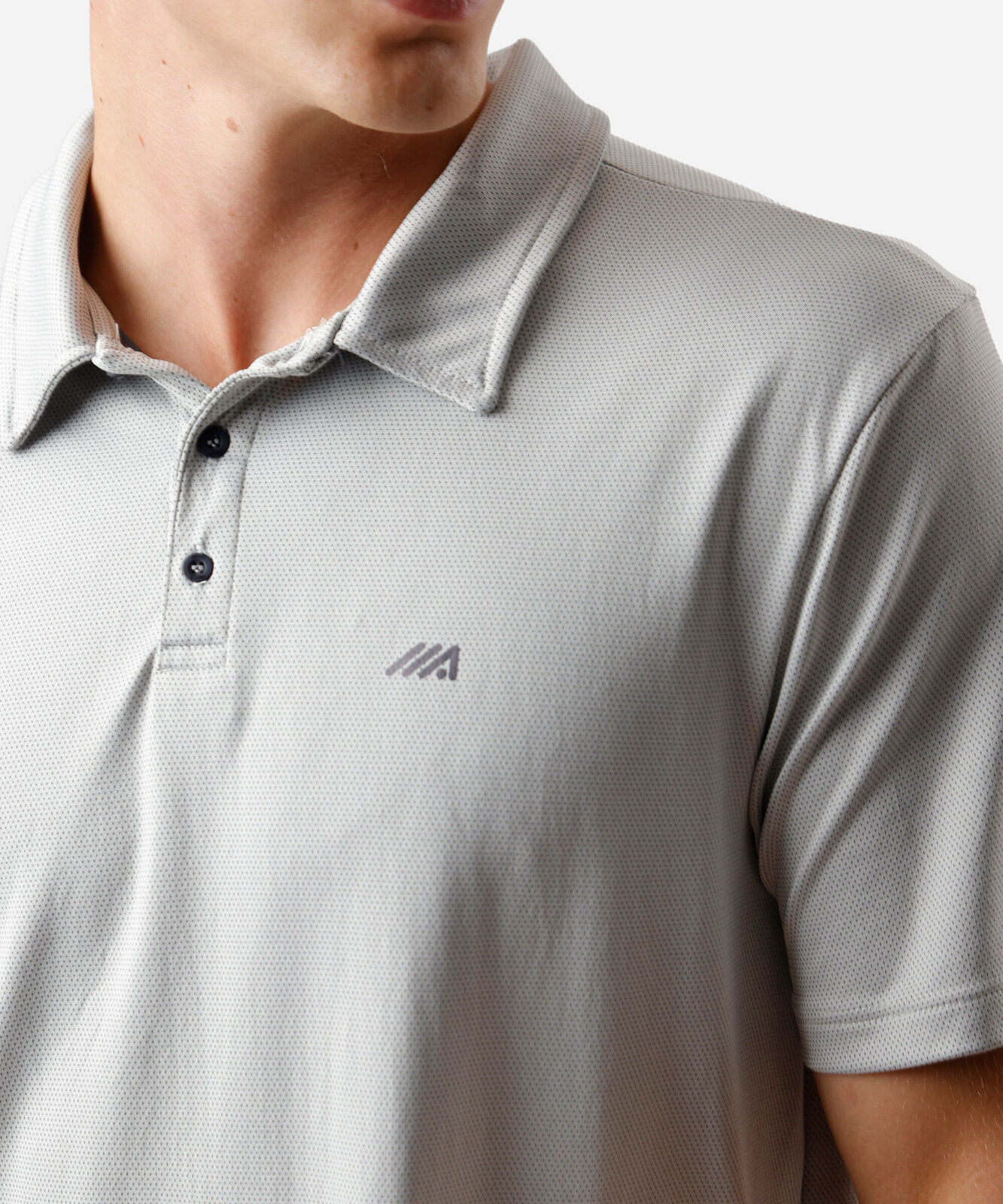 polo masculina esportiva ace com poliamida cinza