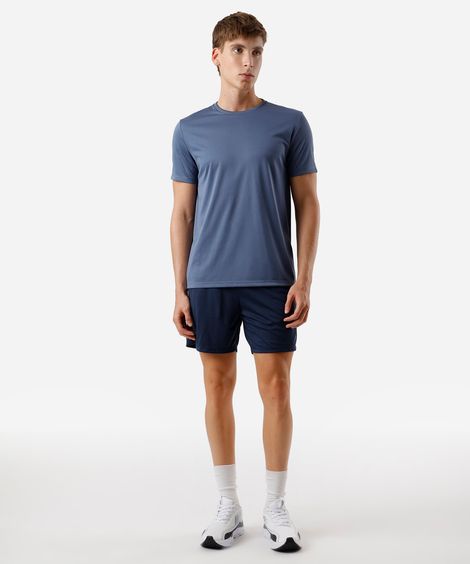 short masculino esportivo ace com bermuda interna azul