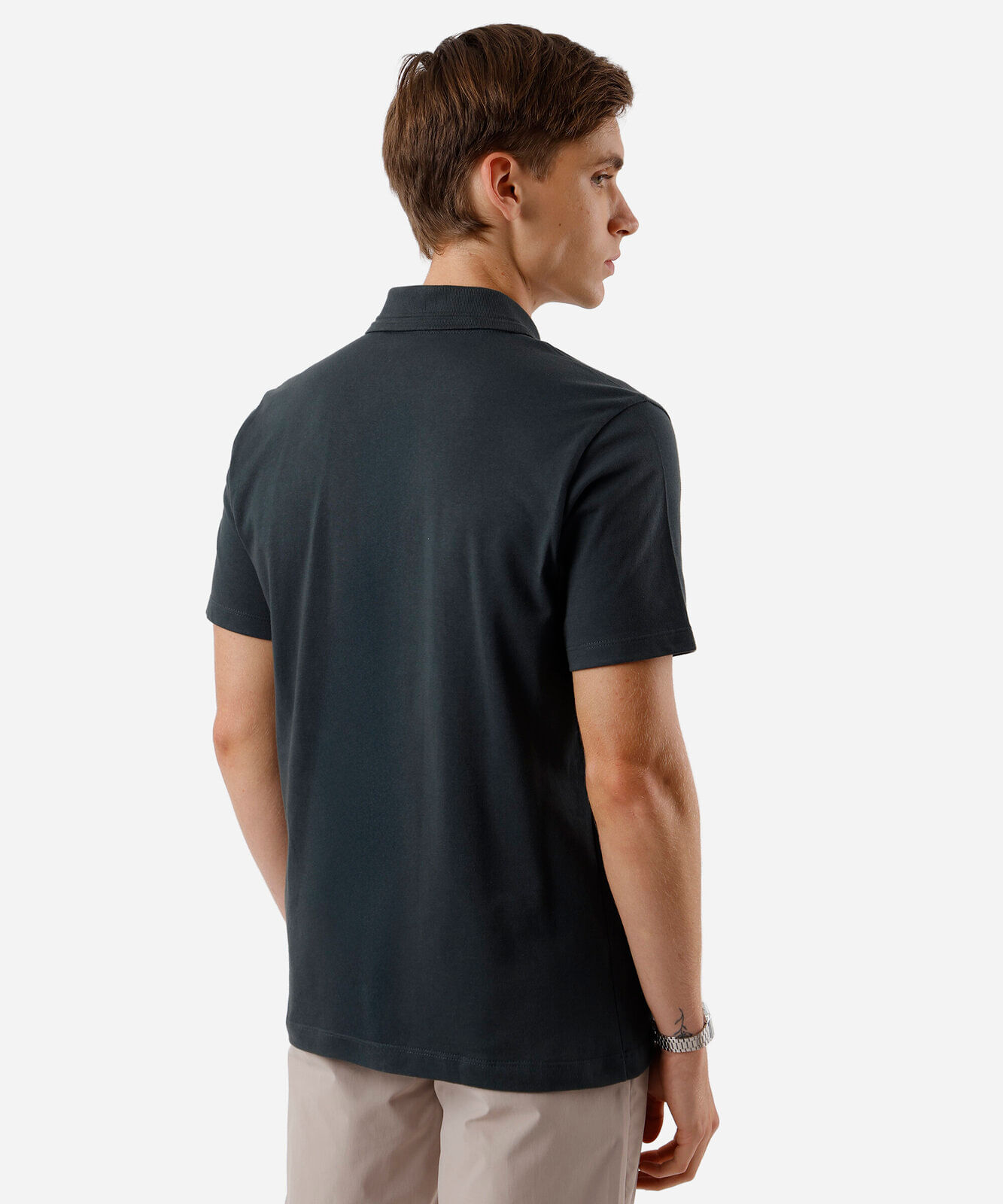 polo masculina de algodão manga curta verde