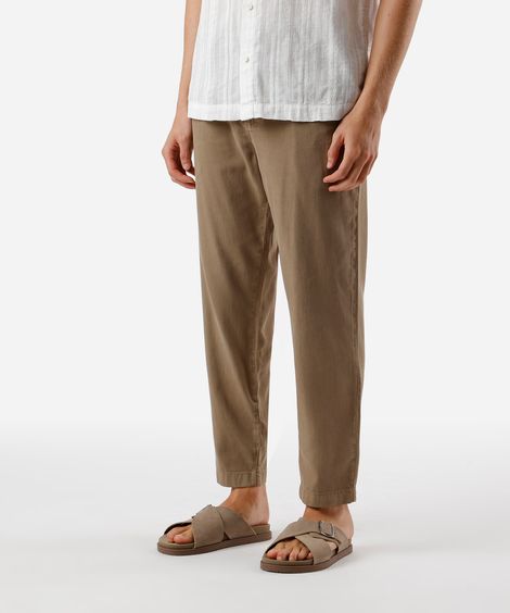 calça masculina liocel reta marrom