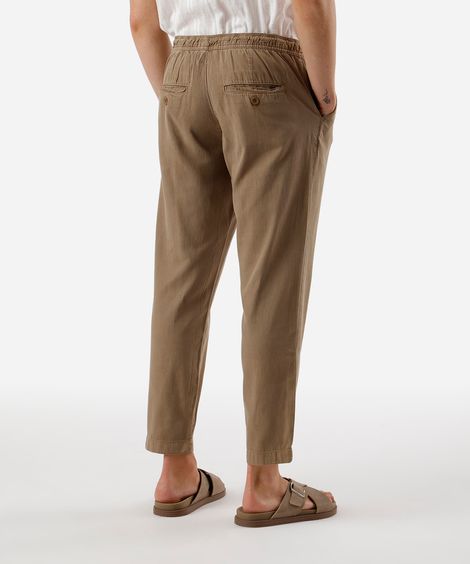 calça masculina liocel reta marrom