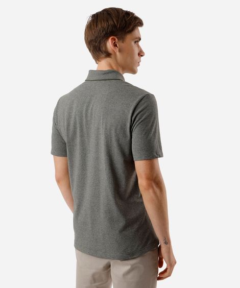 polo comfort masculina manga curta verde
