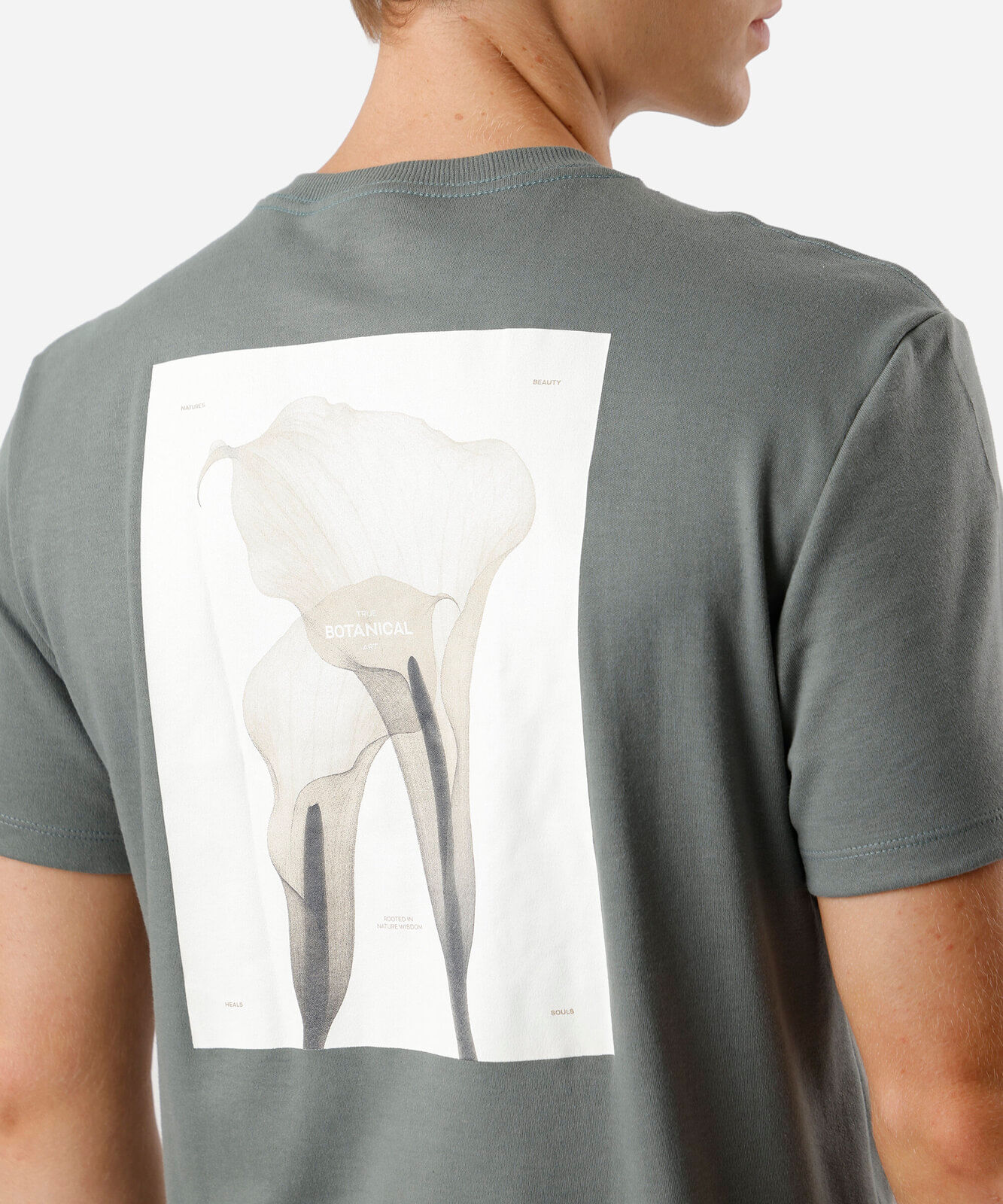 camiseta masculina manga curta estampada - verde militar