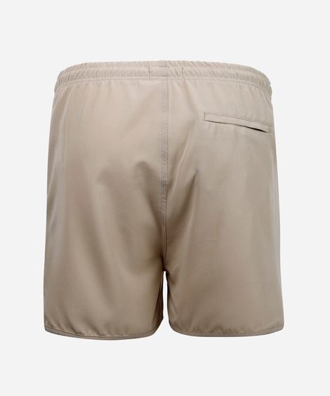short masculino cós elástico plus size bege