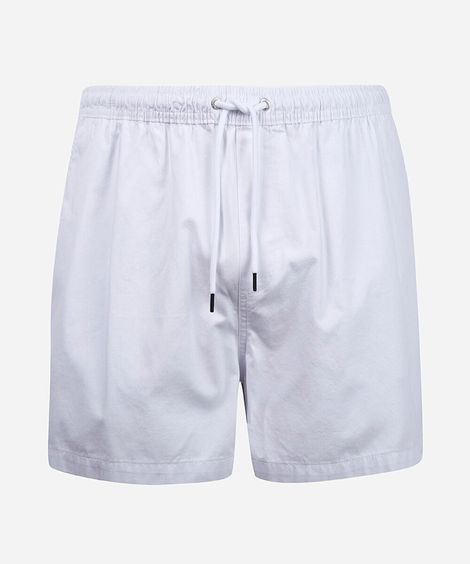 bermuda plus size zé de sarja lisa com elastico e cordao off white