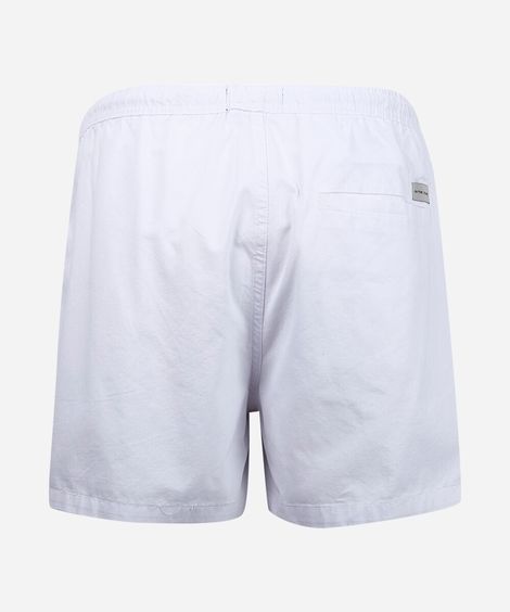 bermuda plus size zé de sarja lisa com elastico e cordao off white
