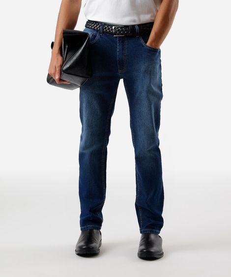 calça slim masculina jeans azul