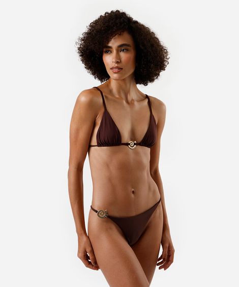 calcinha biquíni string caracol marrom