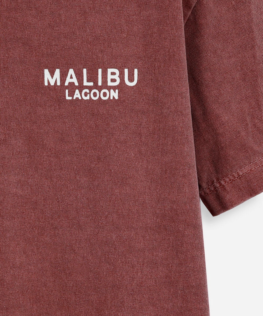 camiseta infantil de algodão estampada estonada vinho