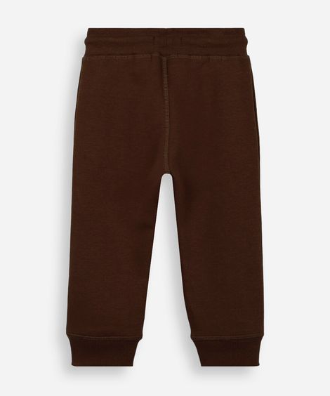 calça de moletom infantil com cordão marrom