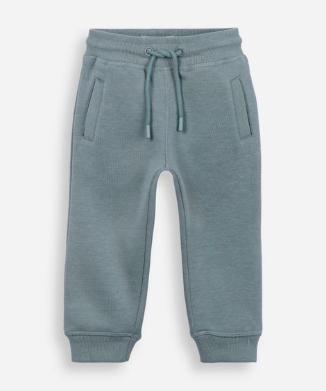calça de moletom infantil com cordão verde