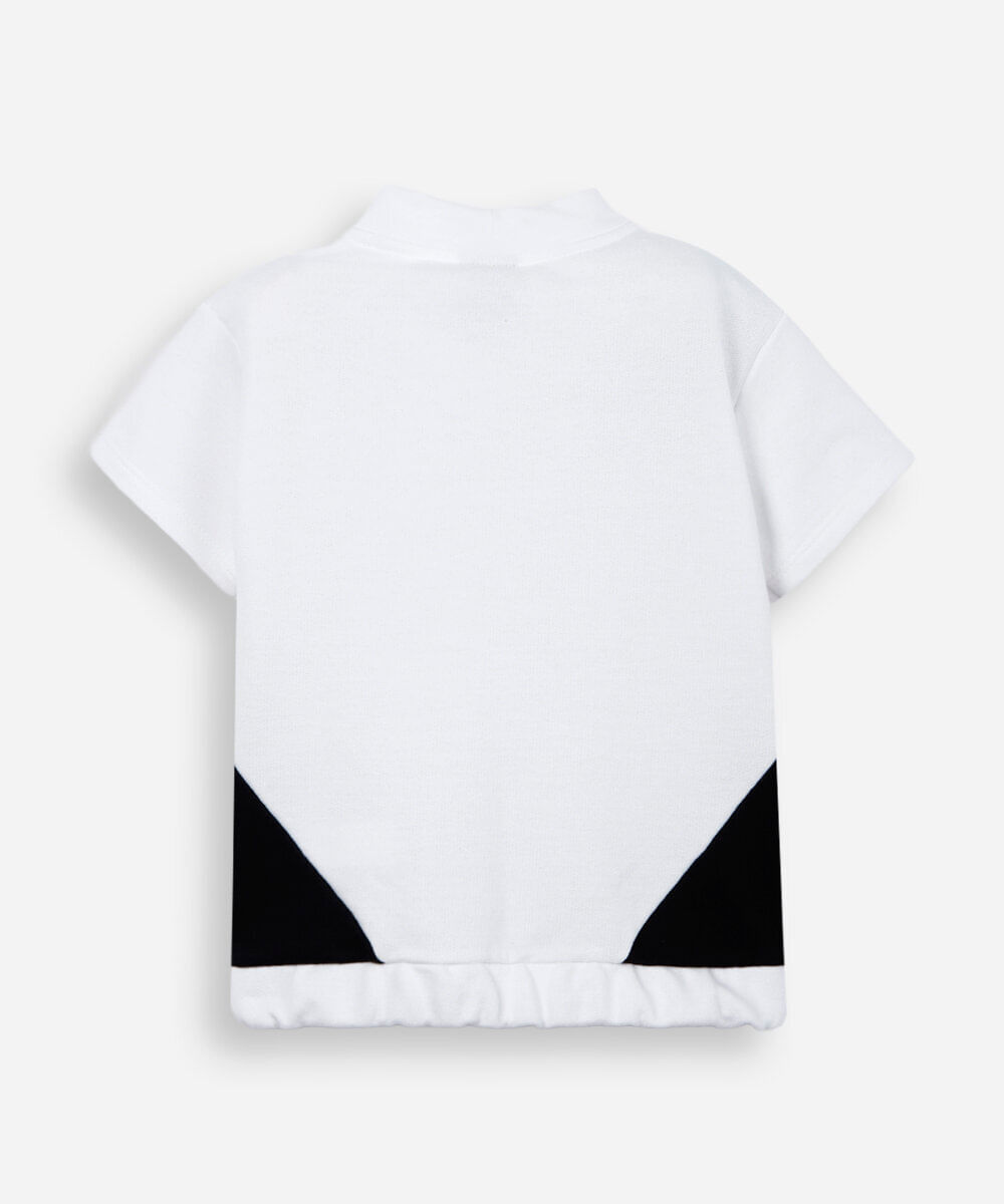 camiseta infantil de algodão com recortes patriots nfl  off white
