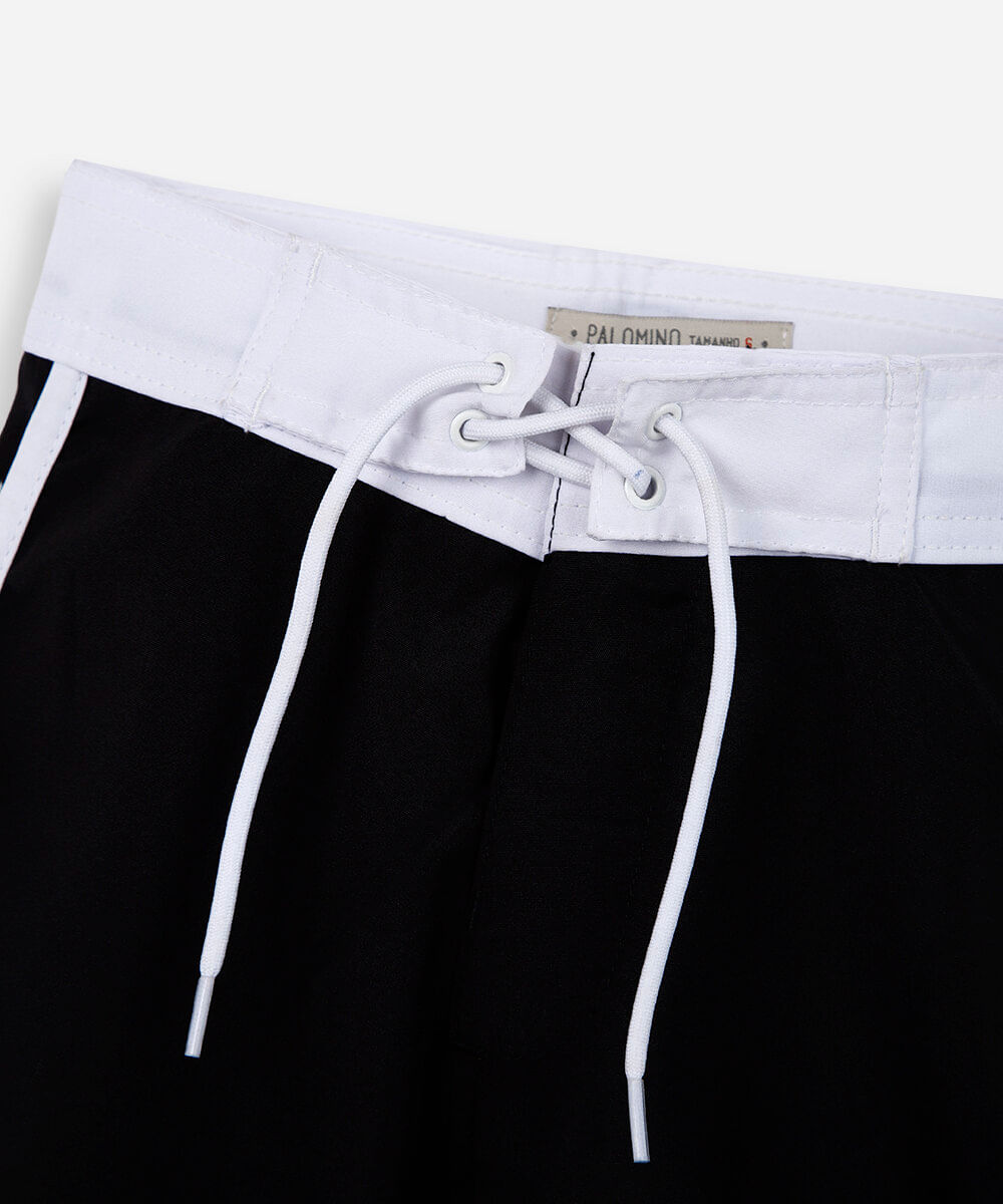 short boardshort infantil preto