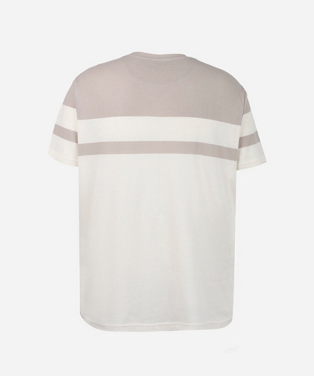 camiseta comfort de algodão texturizada plus size bege