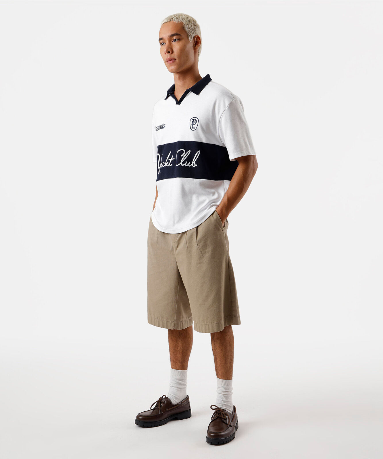 camiseta masculina com gola peanuts off white