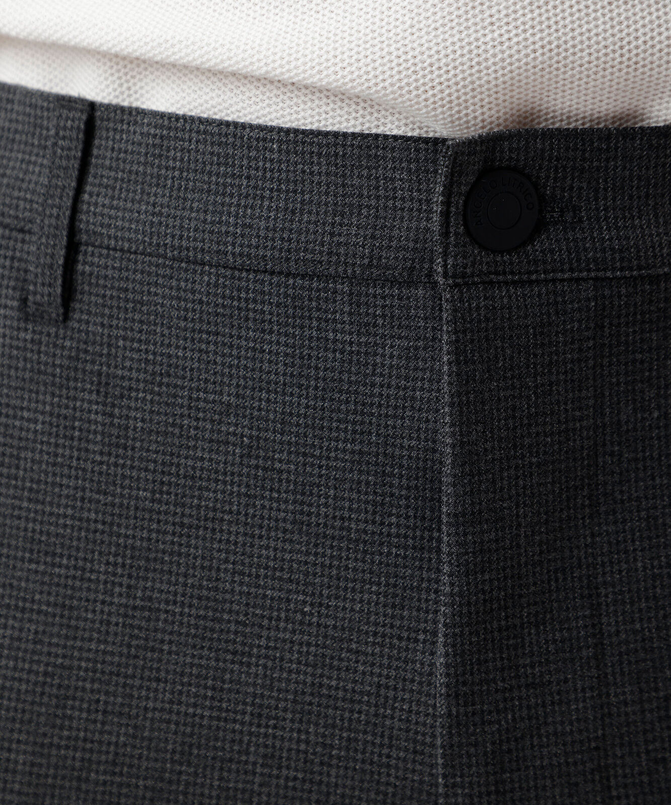 calça chino slim de alfaiataria masculina xadrez cinza