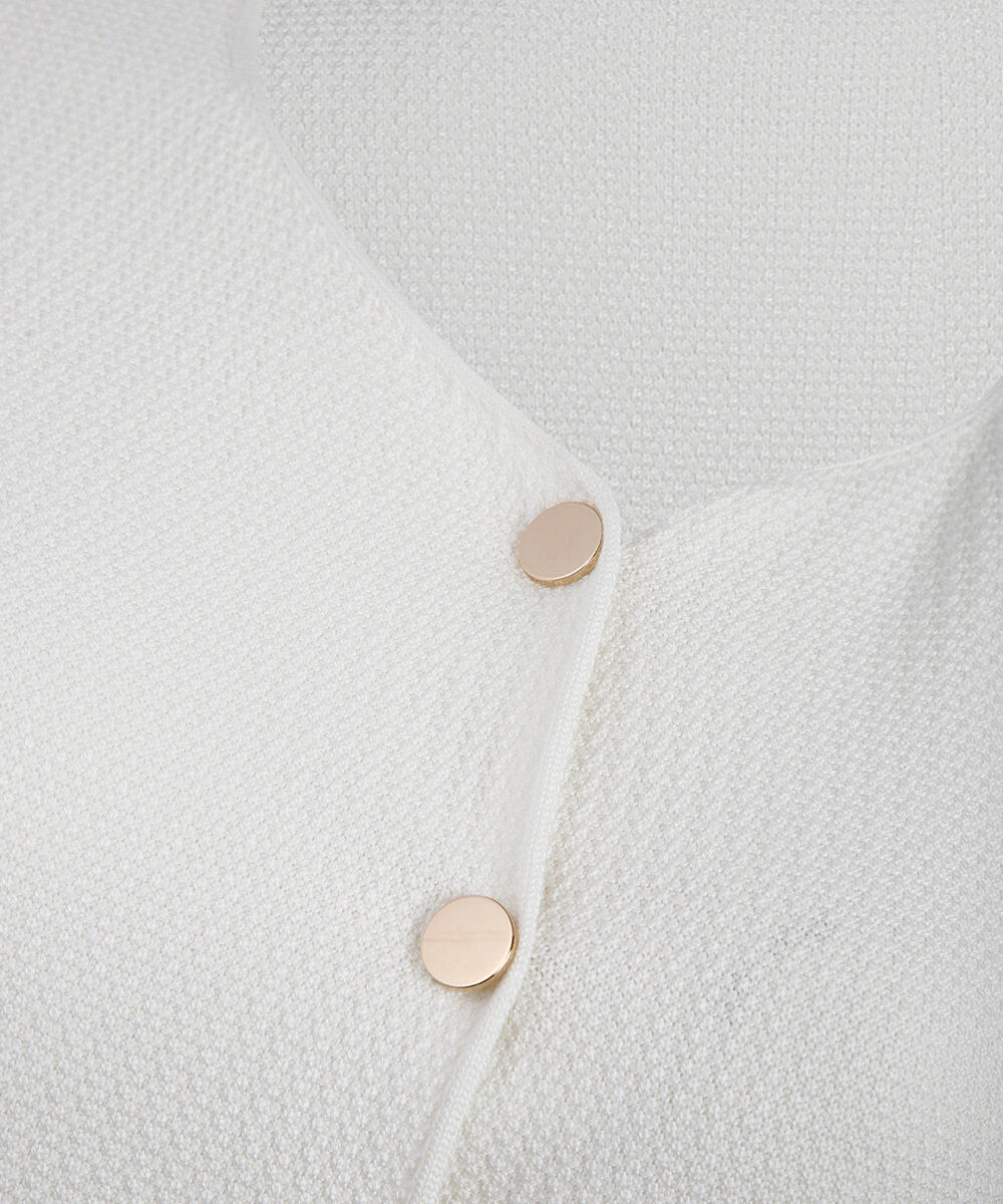 colete feminino de tricot plus size off white